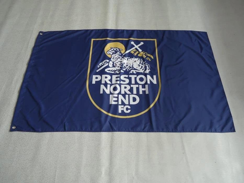 Preston North End Football Club Flag 3x5ft Banner polyester by flagsjustdoit