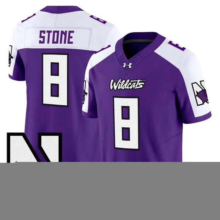Preston Stone Jersey #8 Northwestern Wildcats Honoring 95 Stitched Purple Alternate by NCAA Football Jersey