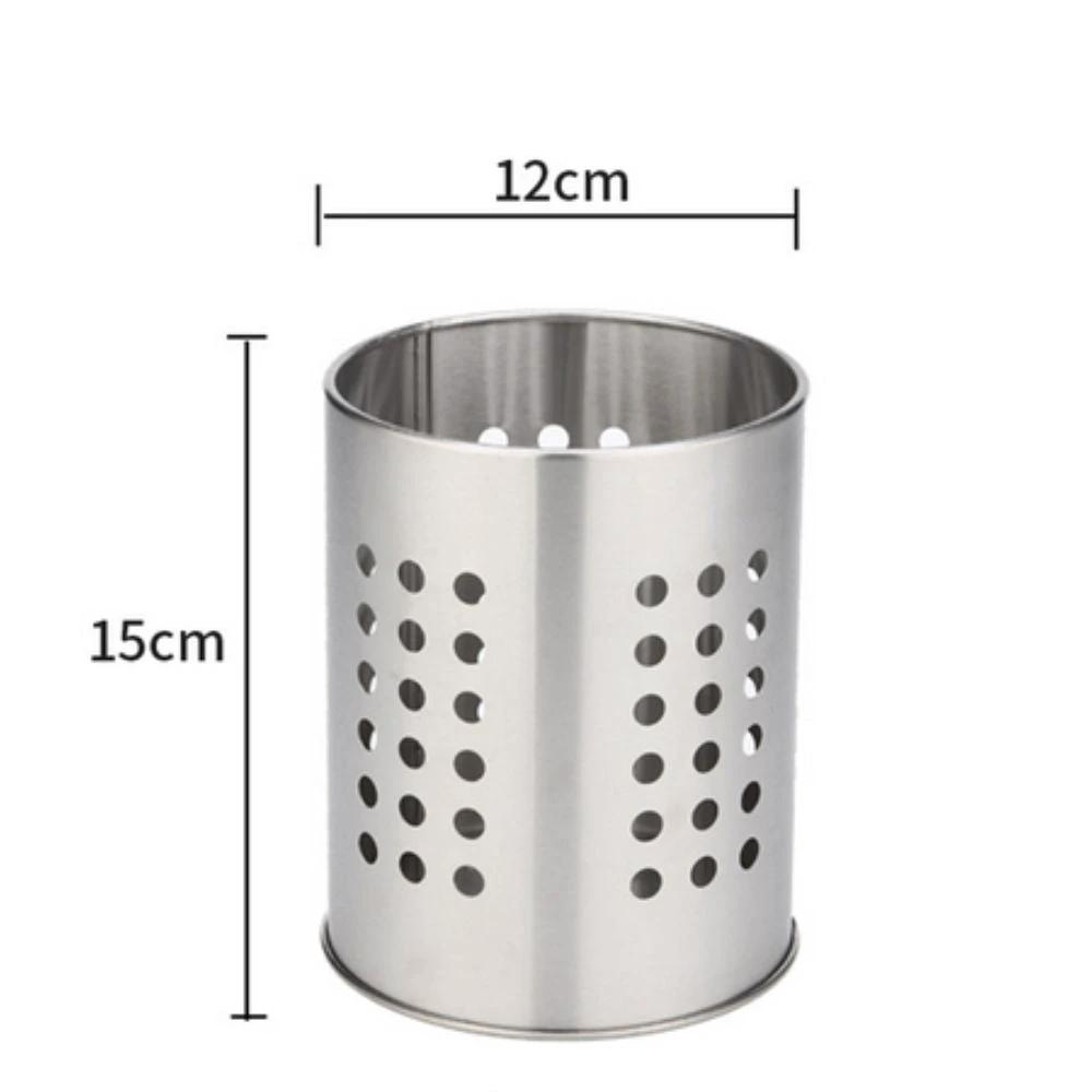 Stainless Steel Utensil Holder with Hole by Casa & Beyond