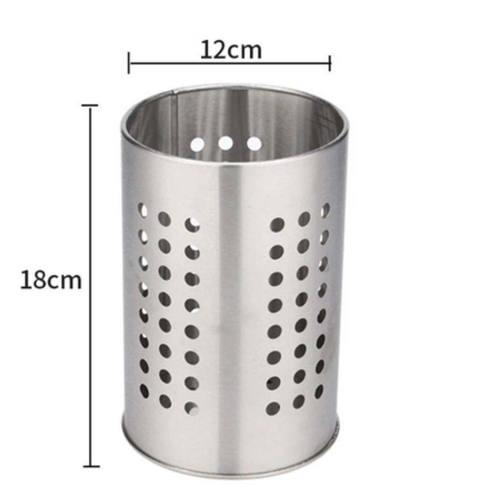 Stainless Steel Utensil Holder with Hole by Casa & Beyond
