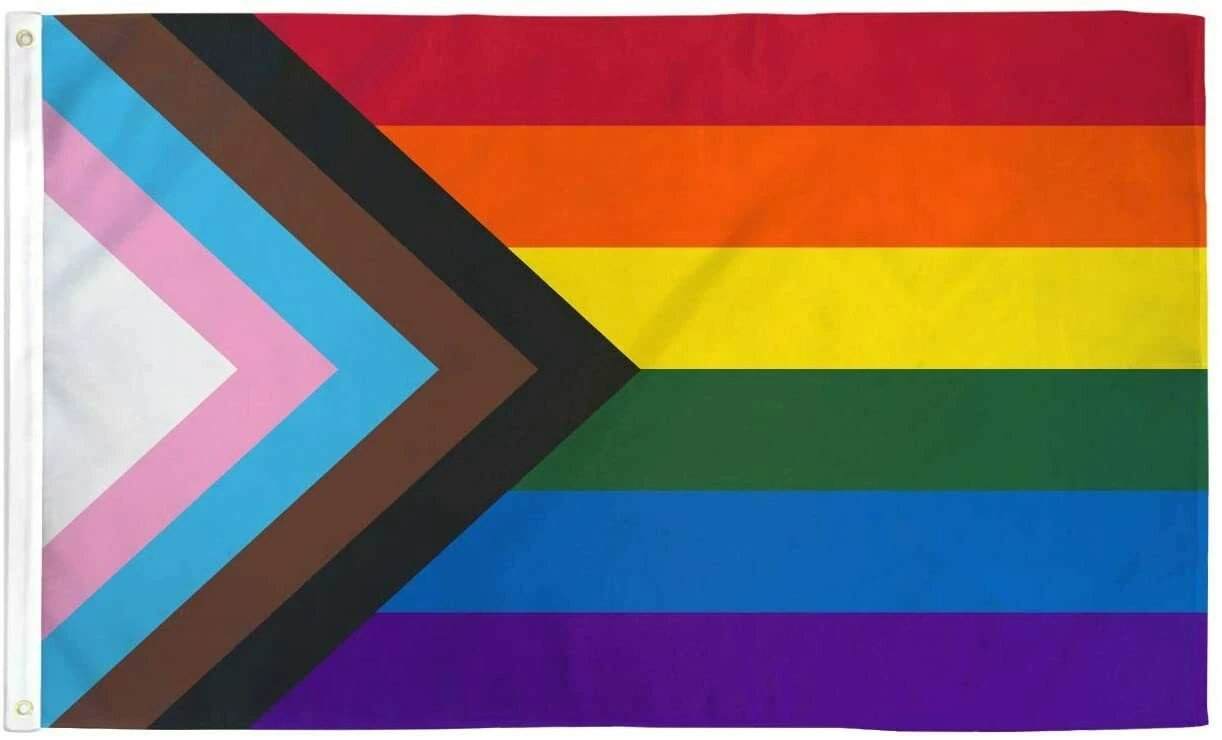 Progress Pride Large Flag 3x5FT Gay Lesbian LGBTQ Community Trans Color by flagsjustdoit