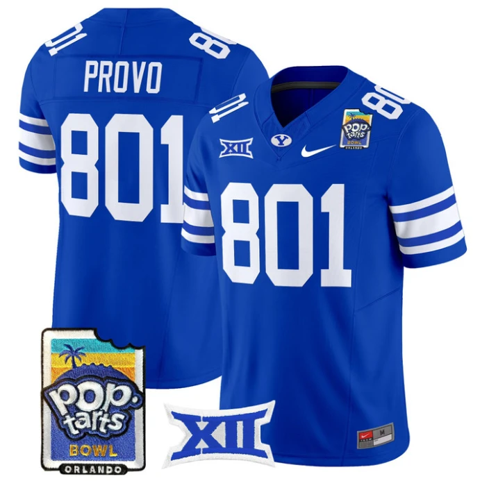 Provo Jersey #801 BYU Cougars 2025 Pop-Tarts Patch Limited Stitched Royal by NCAA Football Jersey