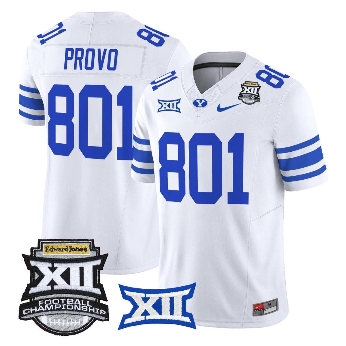 Provo Jersey #801 BYU Cougars 2025 Big 12 Championship Vapor Stitched by My Store NCAA Football Jerseys