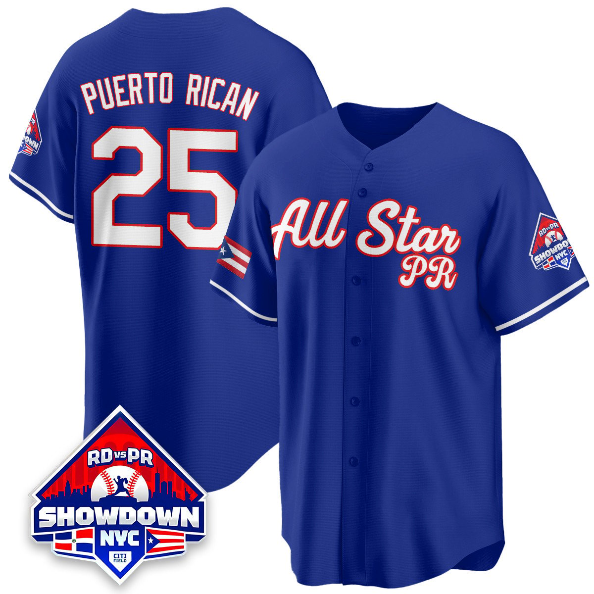 Puerto Rican Jersey #25 Puerto Rican Baseball All-Star 2025 Stitched Blue by My Store
