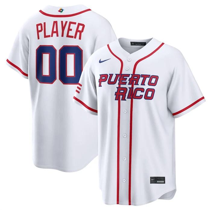 Puerto Rico Baseball Jersey Active Player Custom White 2026 World Baseball Classic Home Stadium Stitched by My Store