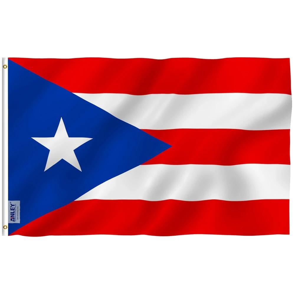 Puerto Rico Flag - Puerto Rican National Flag Polyester with Brass Grommets 3X5Ft Banner USA by flagsjustdoit