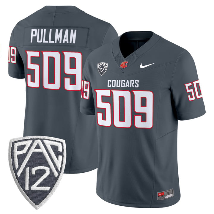 Pullman Jersey #509 Washington State Cougars 2025 V2 Vapor Limited Stitched by My Store NCAA Football Jerseys