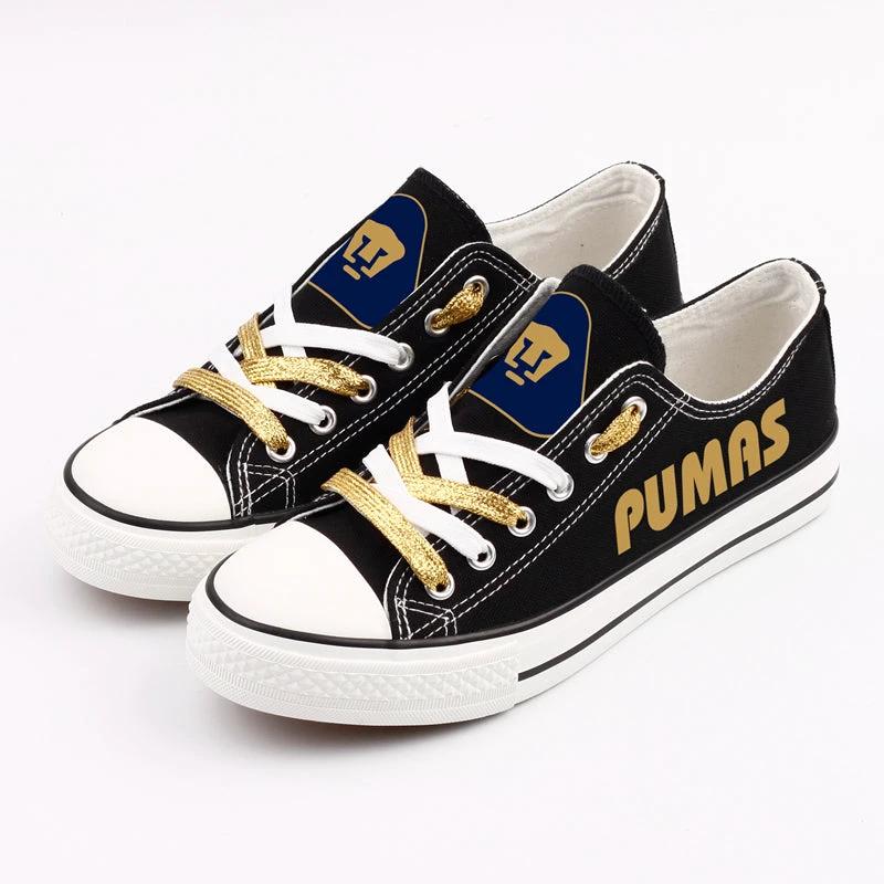 Pumas UNAM Timbers Low Top Canvas Sport Sneakers Shoes For Men Women Fans by Crocs