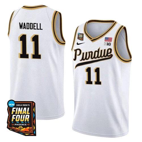 Purdue Boilermakers #11 Brian Waddell 2024 Final Four Patch Basketball White by My store basketball