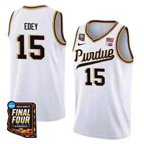 Purdue Boilermakers #15 Zach Edey 2024 Final Four Patch Basketball White by My store basketball