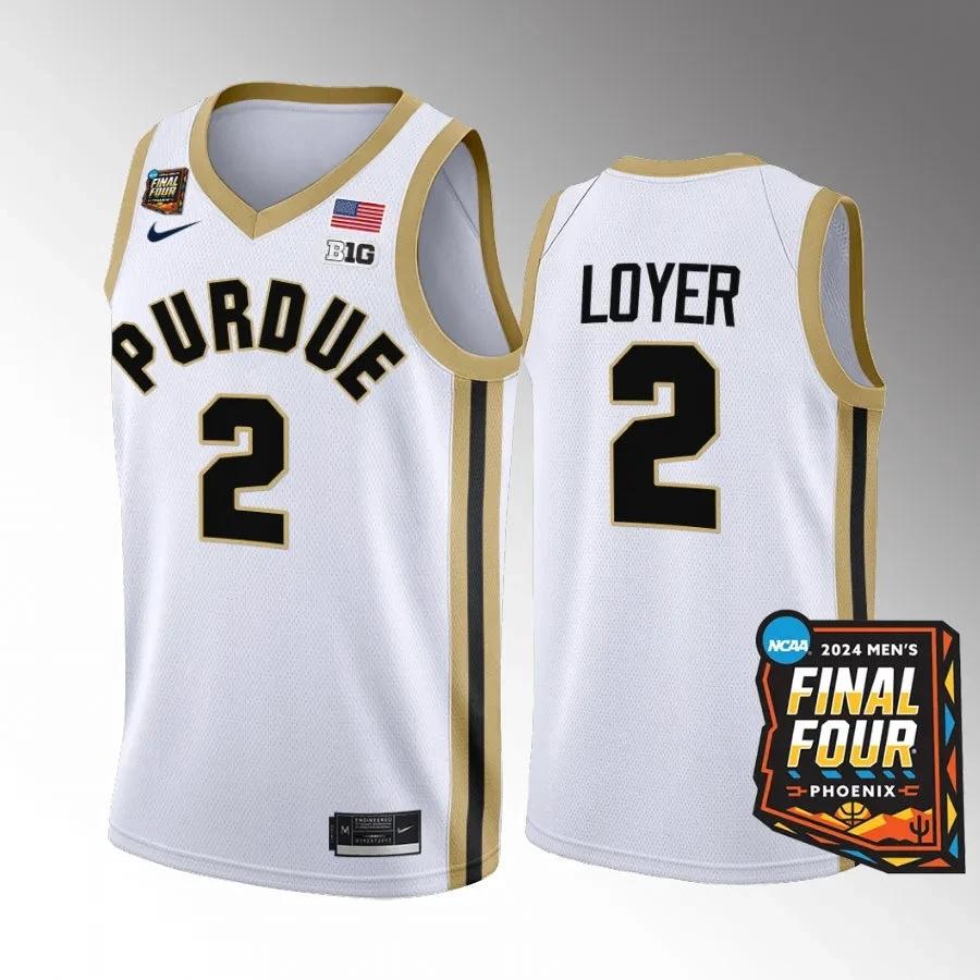 Purdue Boilermakers #2 Fletcher Loyer Jersey 2024 NCAA March Madness Final Four by My store basketball