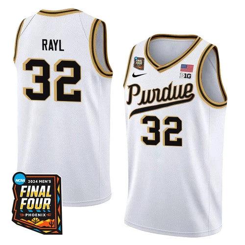 Purdue Boilermakers #32 Jace Rayl 2024 Final Four Patch Basketball White by My store basketball