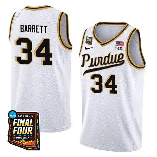 Purdue Boilermakers #34 Carson Barrett 2024 Final Four Patch Basketball White by My store basketball