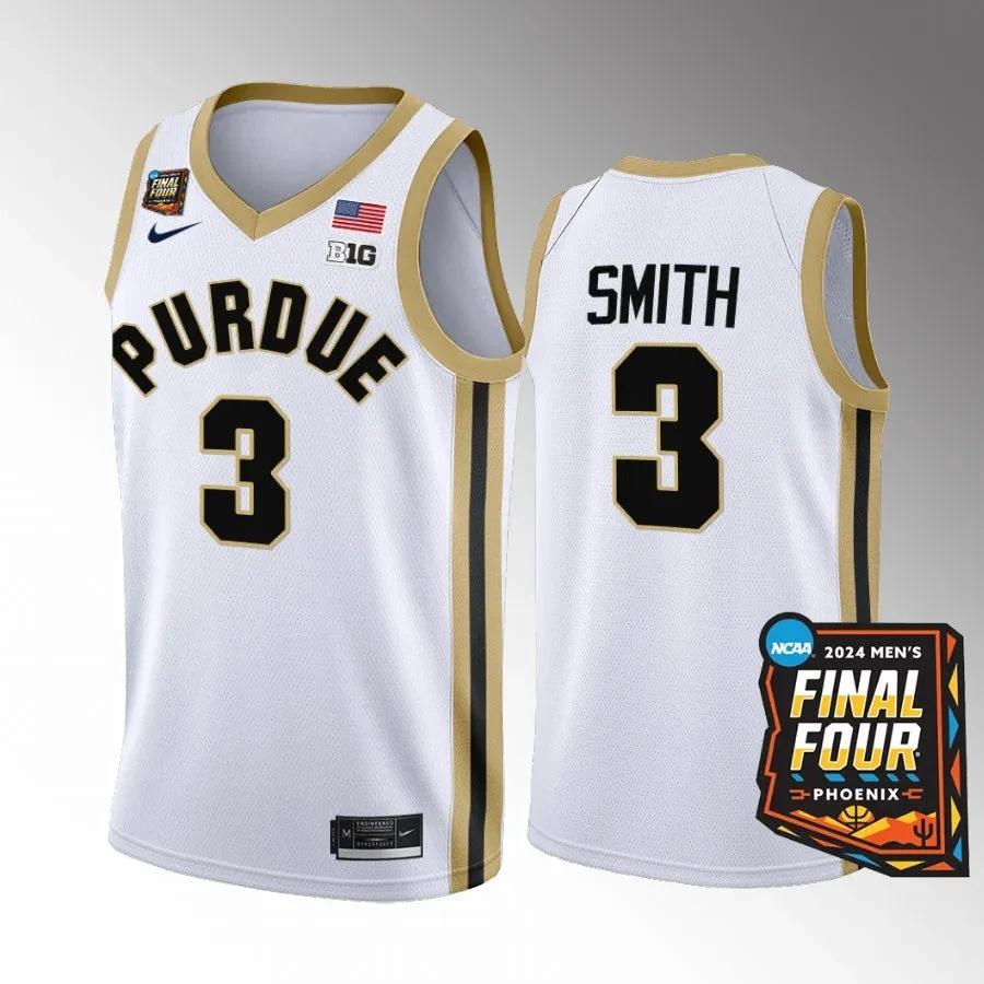 Purdue Boilermakers #3 Braden Smith Jersey 2024 NCAA March Madness Final Four by My store basketball