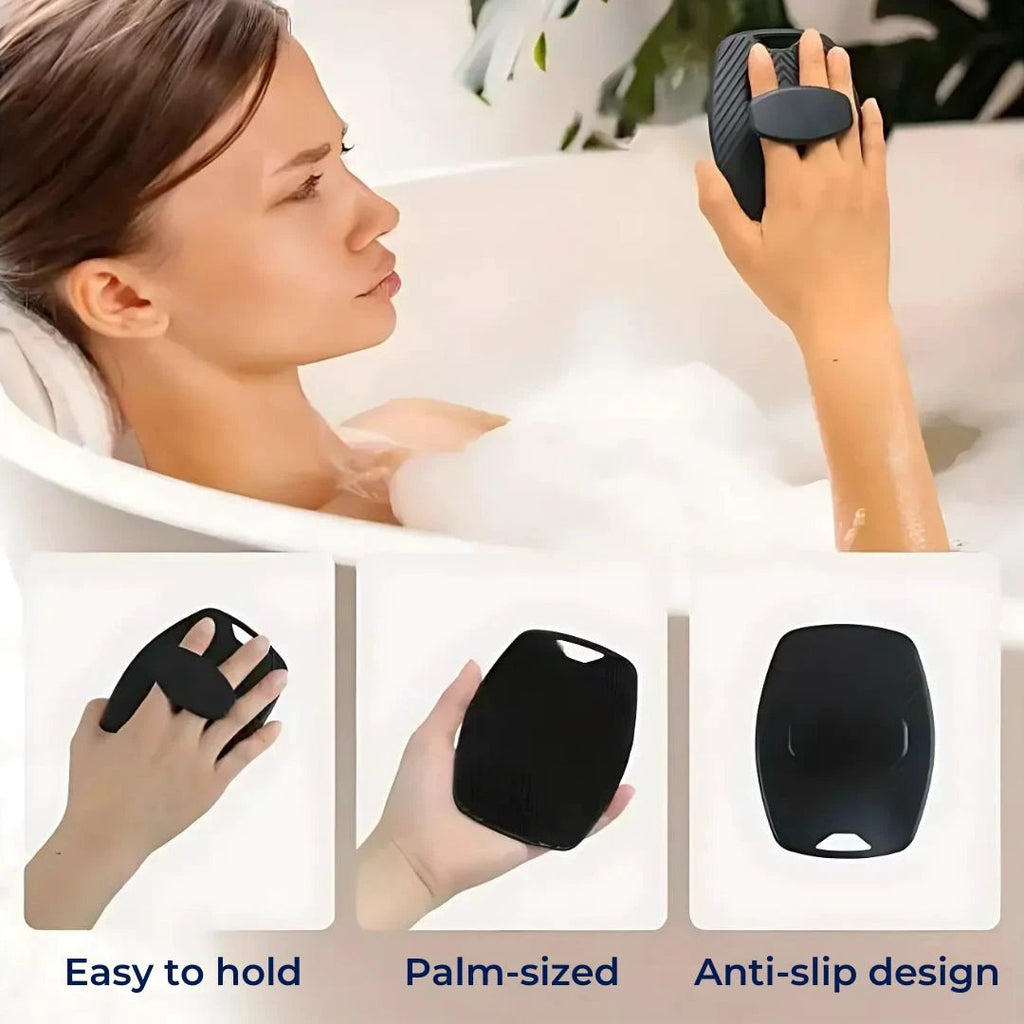 PureGlide | Silicone Body Scrubber – Antimicrobial Exfoliation – Quick‑Dry Hygienic Design – Sensitive‑Skin Shower Use Bowlift by Bowlift