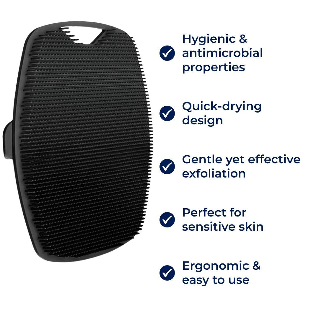 PureGlide | Silicone Body Scrubber – Antimicrobial Exfoliation – Quick‑Dry Hygienic Design – Sensitive‑Skin Shower Use Bowlift by Bowlift