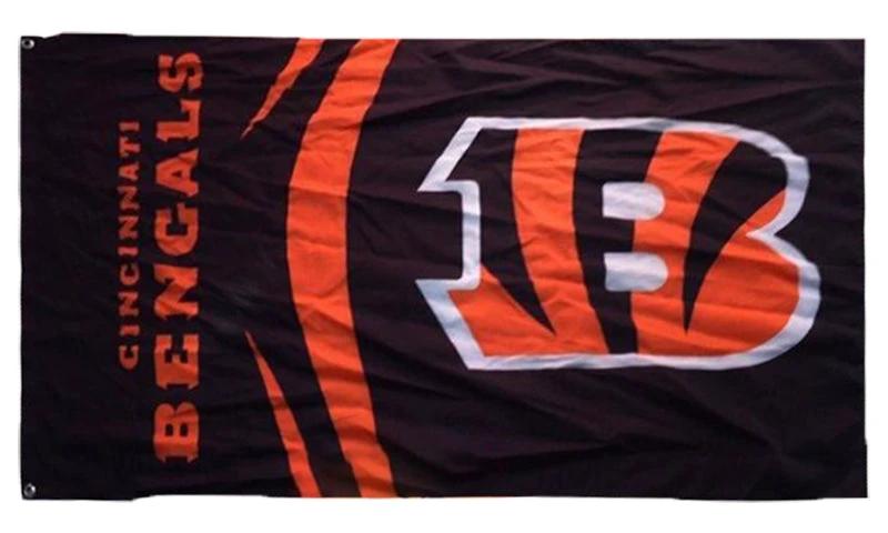 Cincinnati Bengals Flag-3x5ft NFL Banner-100% polyester-super bowl by flagsshop