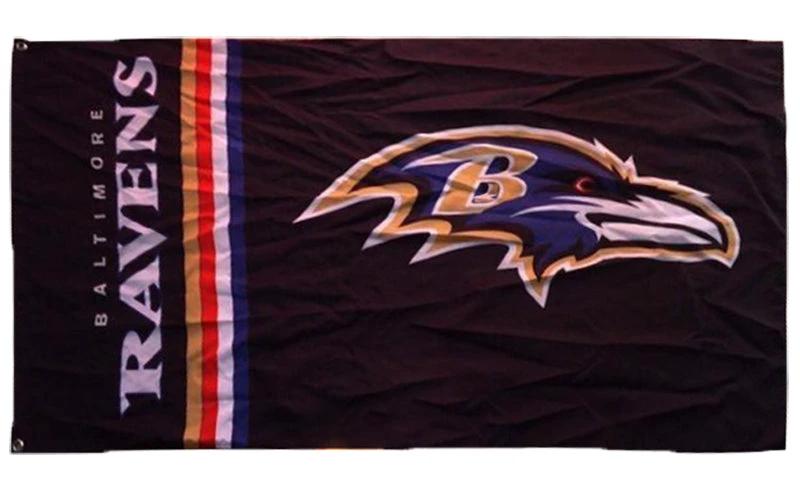 Baltimore Ravens Flag-3x5FT NFL Banner-100% polyester-gloves-champions-super bowl by flagsshop