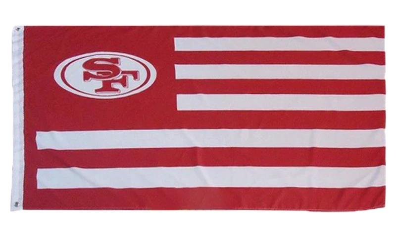 San Francisco 49ers Flag-3x5FT NFL SF 49ers Banner-100% polyester by flagsshop
