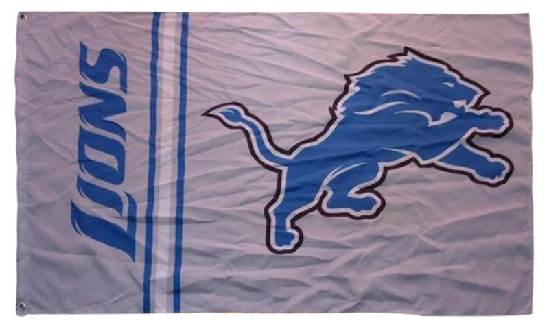 Detroit Lions Flag-3x5FT NFL Banner-100% polyester-super bowl by flagsshop