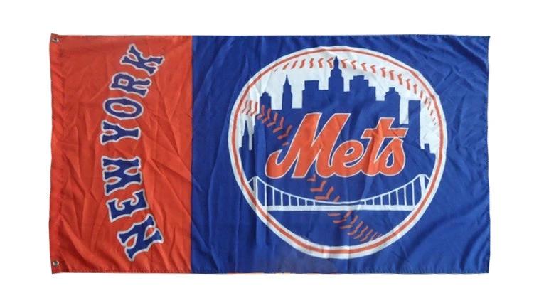 New York Mets Flag-3x5FT Banner-100% polyester by flagsshop