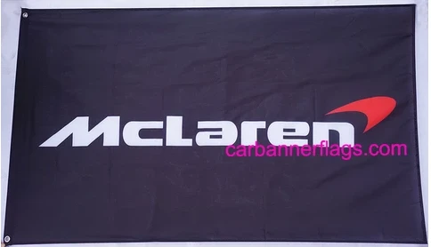 Custom Mclaren Flag-3x5 Banner-100% polyester-Black by flagsshop