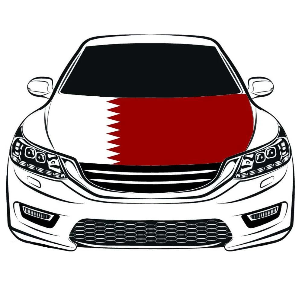 Qatar Flag, Qatar Car Hood Cover Flag , Engine Banner Flag of Qatar ,3.3X5ft,/6X7FT100% Polyester Elastic Fabrics Can be Washed by flagsshop