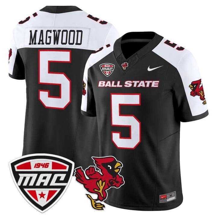Qian Magwood Jersey #5 Ball State Cardinals 2025 Limited Stitched by My Store NCAA Football Jerseys