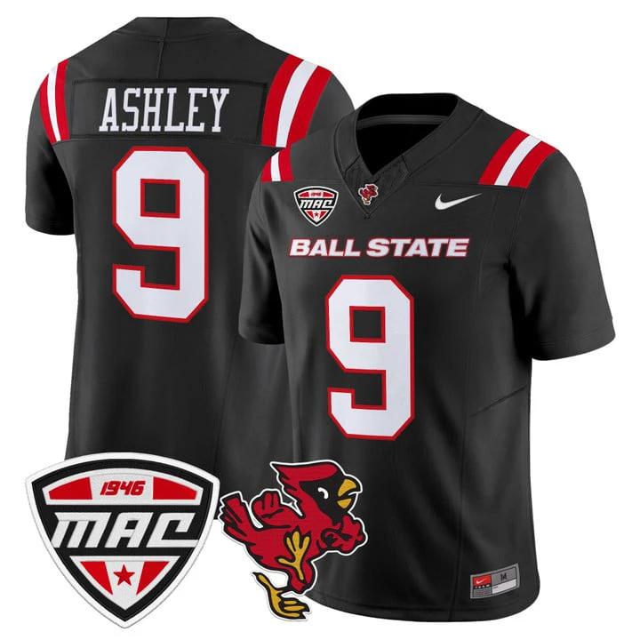Qua Ashley Jersey #9 Ball State Cardinals 2025 Limited Stitched by My Store NCAA Football Jerseys
