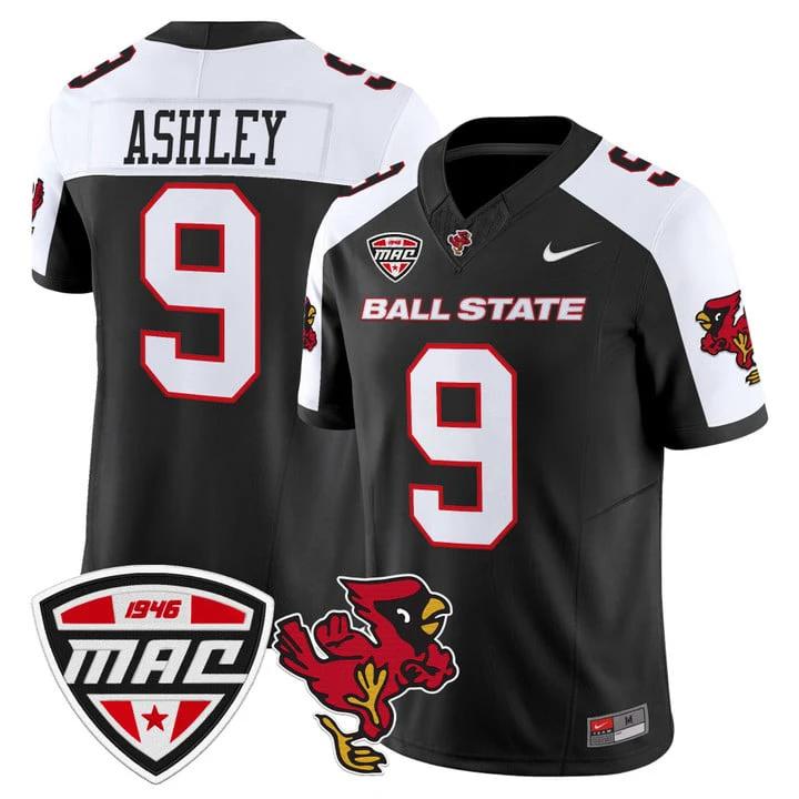 Qua Ashley Jersey #9 Ball State Cardinals 2025 Limited Stitched by My Store NCAA Football Jerseys