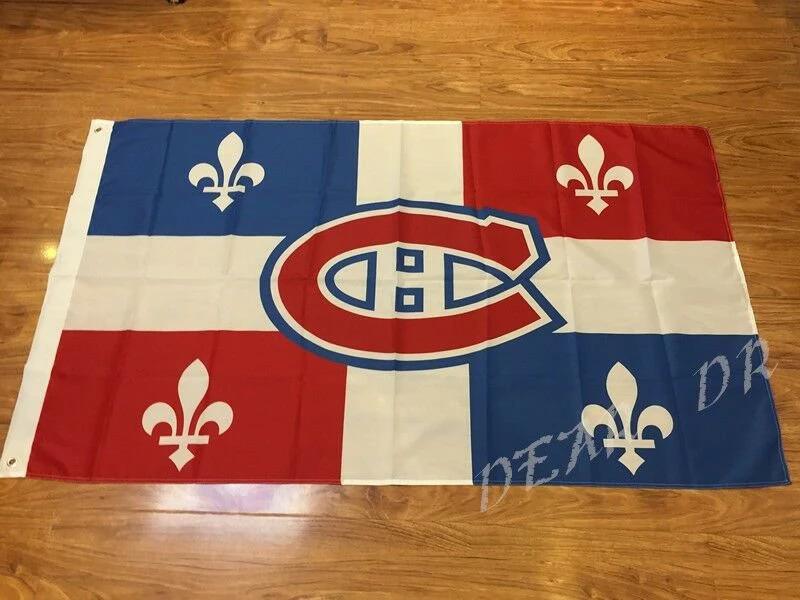 Quebec Montreal Canadiens flag 3x5ft by flagsjustdoit