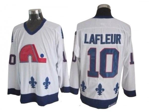 Quebec Nordiques #10 Guy Lafleur White Vintage CCM Jersey by Hockey David