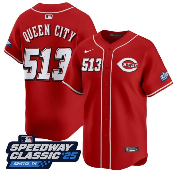 Queen City Jersey #513 Cincinnati Reds Speedway Classic Limited Stitched Red by My Store