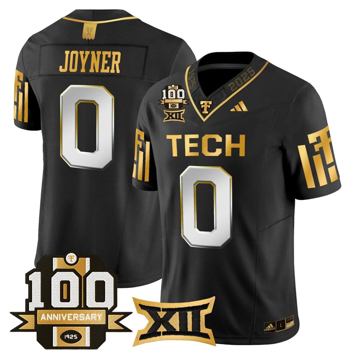 Quinten Joyner Jersey #0 Texas Tech 2025 100th Anniversary Stitched by My Store NCAA Football Jerseys