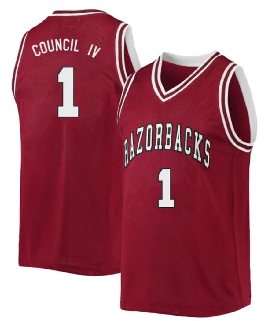 Ricky Council IV Jersey Arkansas Razorbacks College Basketball 100 Season #1 by My store basketball