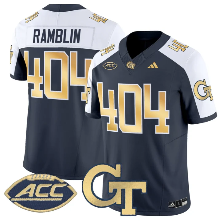 Ramblin Jersey #404 Georgia Tech Yellow Jackets 2025 Vapor Stitched by My Store NCAA Football Jerseys