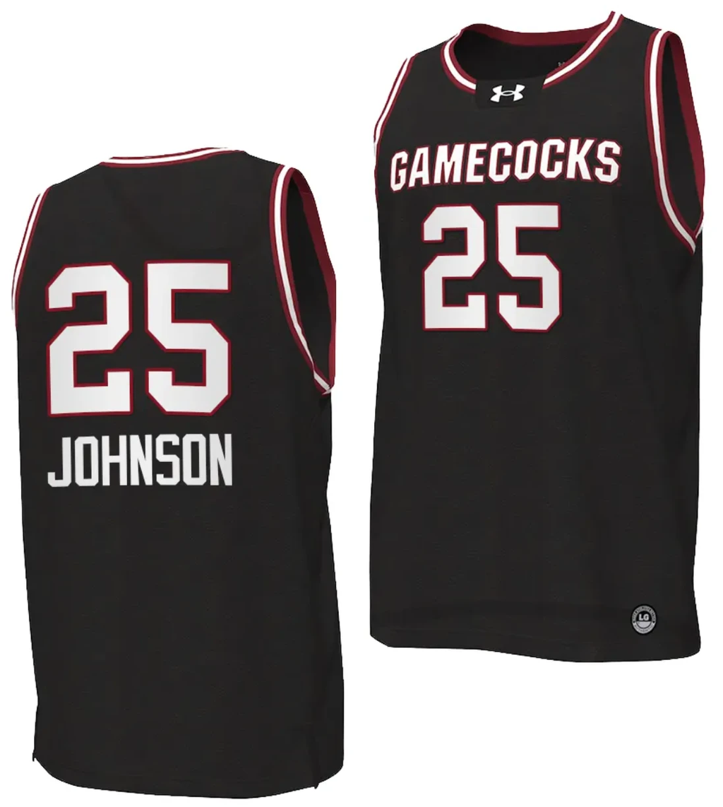 Raven Johnson Jersey #25 South Carolina Gamecocks College Basketball 2023-24 Replica Black by My store basketball