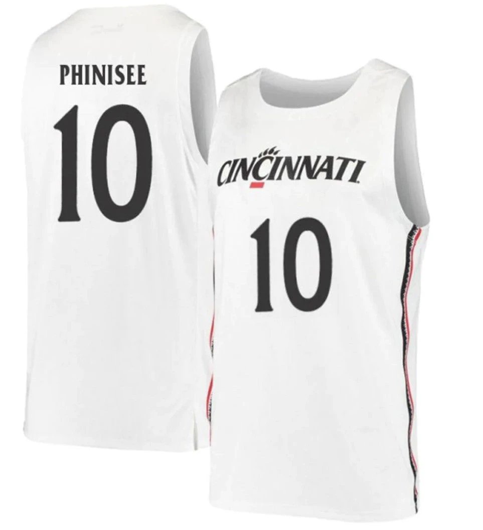 Rob Phinisee Jersey Cincinnati Bearcats College Basketball White #10 by My store basketball
