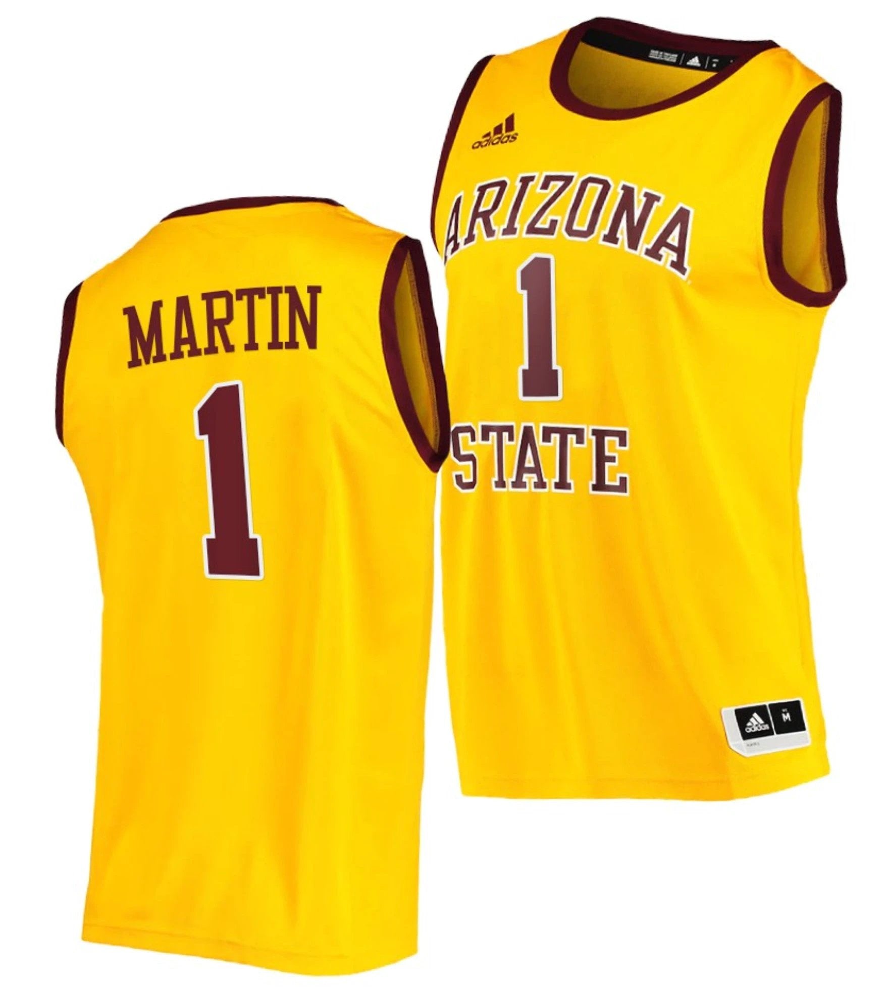 Remy Martin Jersey Arizona State Sun Devils College Basketball Gold #1 by My store basketball