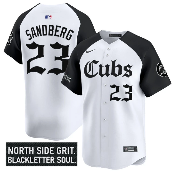 Ryne Sandberg Jersey #23 Chicago Cubs Gothic North Side Edition Vapor Limited Stitched Alternate by My Store