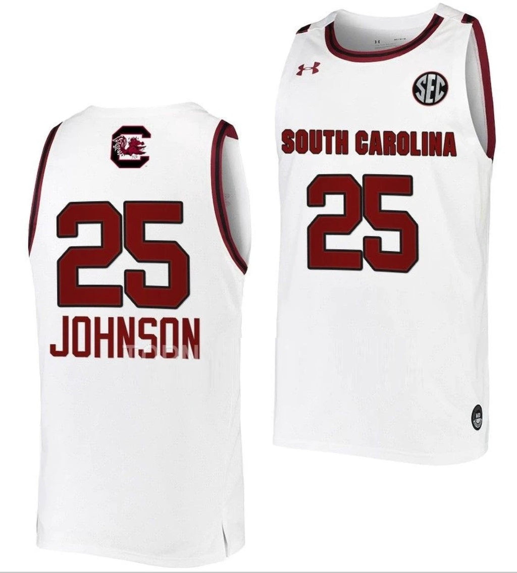 Raven Johnson Jersey South Carolina Gamecocks College Basketball White #25 by My store basketball