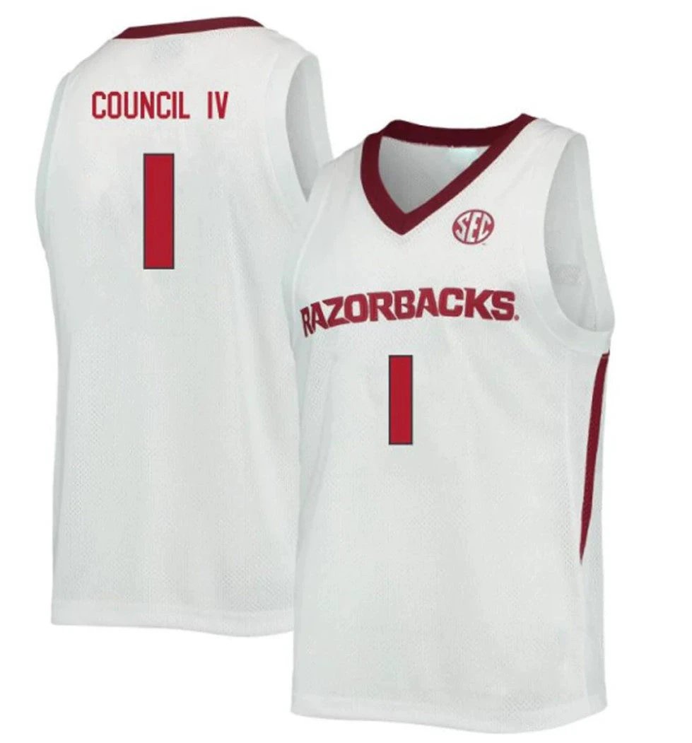 Ricky Council IV Jersey Arkansas Razorbacks College Basketball 100 Season #1 by My store basketball
