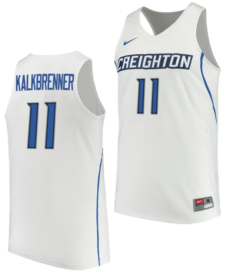 Ryan Kalkbrenner Jersey #11 Creighton Bluejays College NIL Basketball Lightweight White by My store basketball