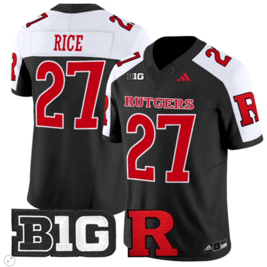 Ray Rice Jersey #27 Rutgers Scarlet Knights Vapor Limited Football Black Alternate by My Store