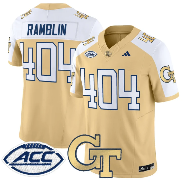 Ramblin Jersey #404 Georgia Tech Yellow Jackets 2025 Vapor Stitched by My Store NCAA Football Jerseys