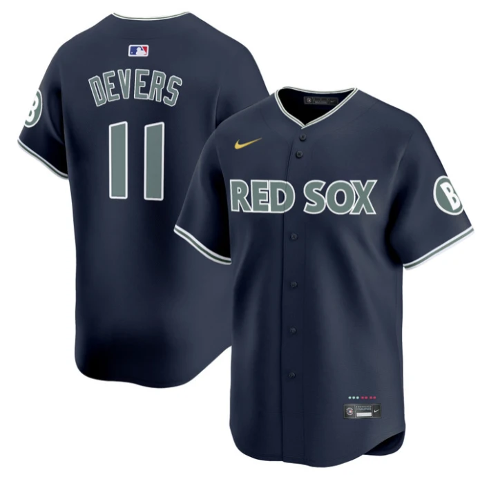Rafael Devers Jersey #11 Boston Red Sox 2025 City Connect Vapor Premier Limited Stitched Navy by My Store