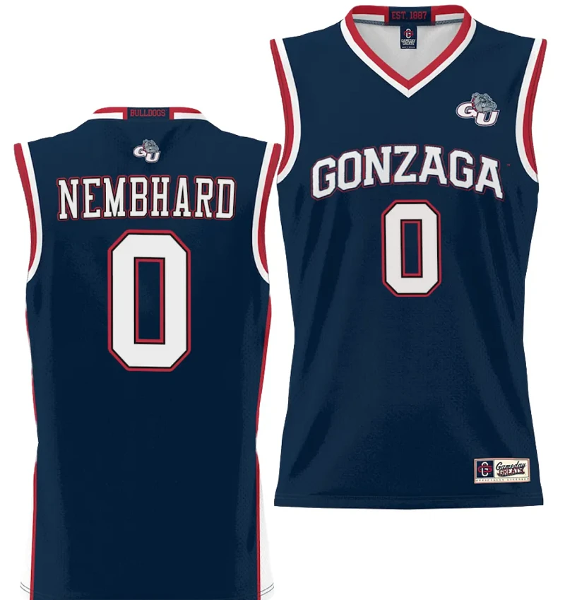 Ryan Nembhard Jersey #0 Gonzaga Bulldogs NIL College Basketball Lightweight Black by My store basketball
