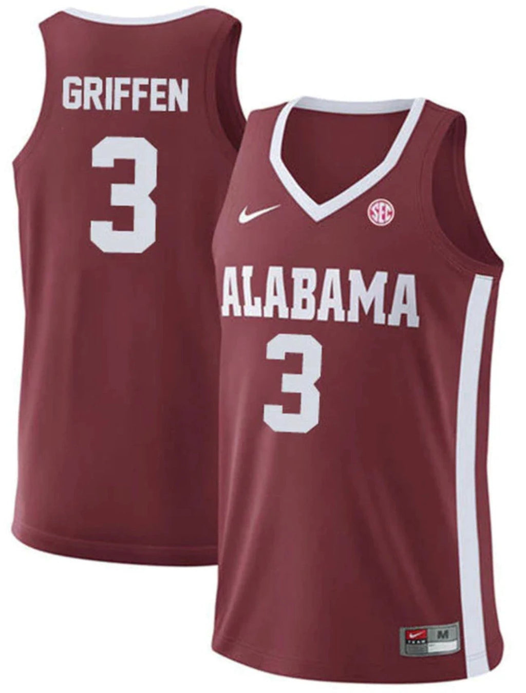Rylan Griffen Jersey Alabama Crimson Tide College Basketball Replica Crimson #3 by My store basketball