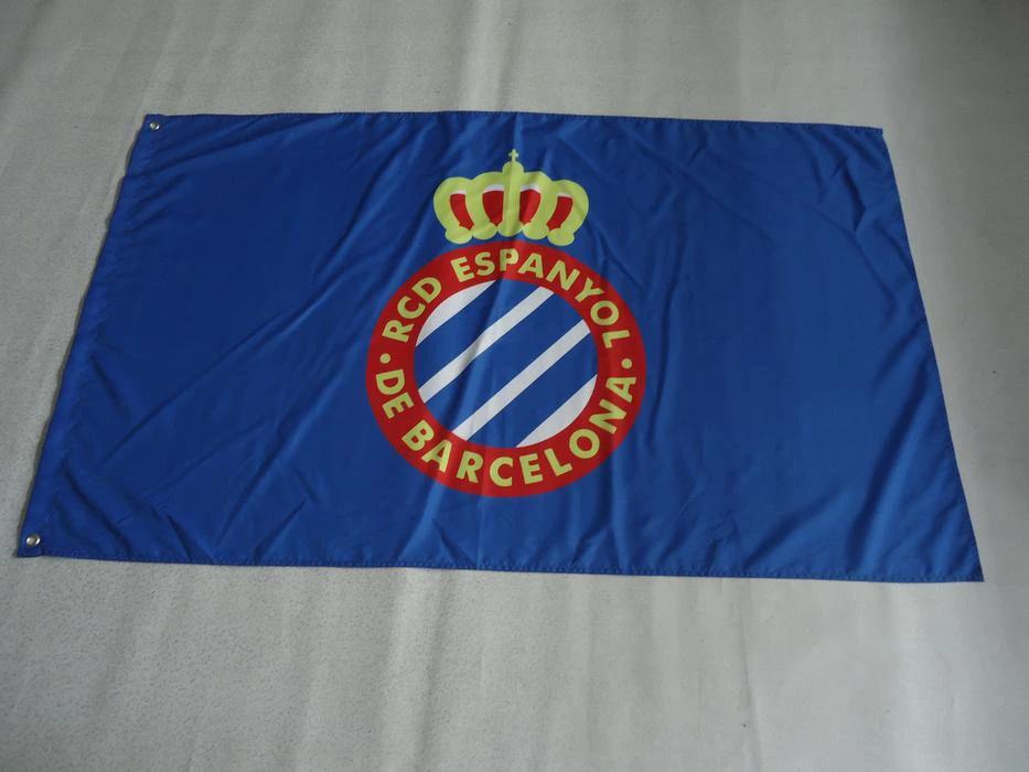 RCD Espanyol Flag 3x5ft Banner polyester by flagsjustdoit