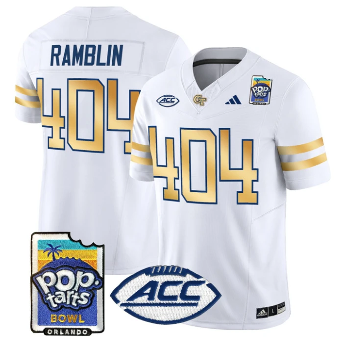 Ramblin Jersey #404 Georgia Tech Jackets Pop-Tarts Bowl Stitched by My Store NCAA Football Jerseys